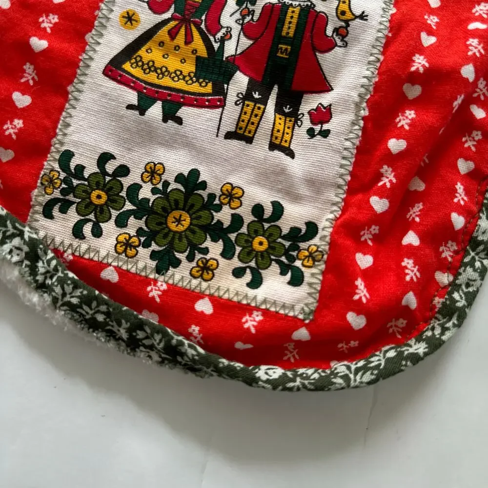 Vintage Kolf Baby Bib Austrian Folk Art 100% Cotton
